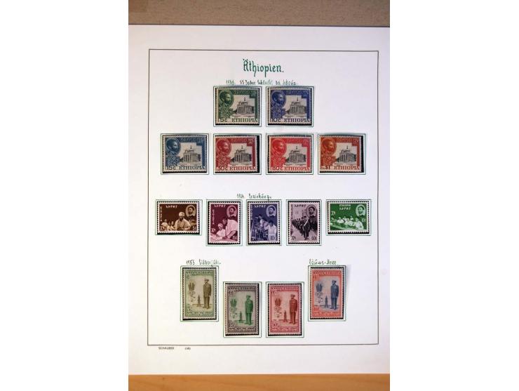 1876/1976 (ca.), ungebrauchte, postfrische und gestempelte Sammlung, teils in beiden Erhaltungen von u.a. Äthiopien, Ghana, M