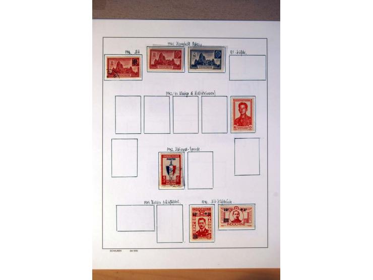 1892/1975, postfrische, ungebrauchte und gestempelte Sammlungen Französisch-Indochina, Bangladesch, Indonesien, Kambodscha, L