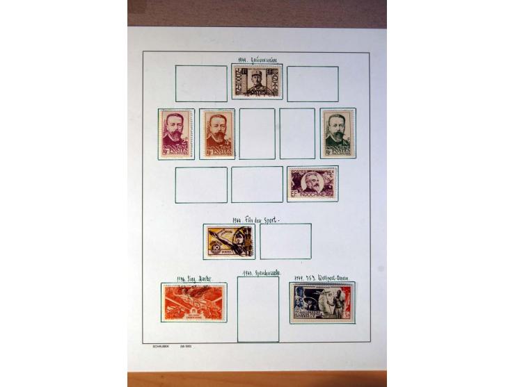 1892/1975, postfrische, ungebrauchte und gestempelte Sammlungen Französisch-Indochina, Bangladesch, Indonesien, Kambodscha, L