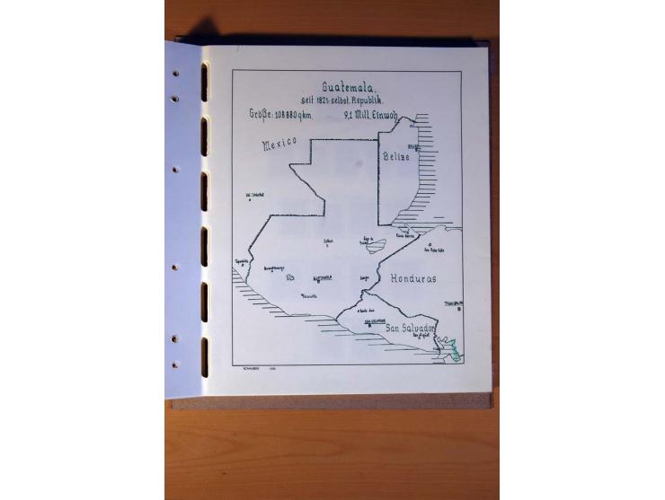 1866/1970, Dominikanische Republik, Guatemala, Kuba und Nicaragua, vorwiegend gestempelte Sammlungen, sauber aufgezogen in 5 