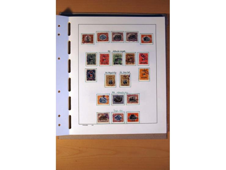1866/1970, Dominikanische Republik, Guatemala, Kuba und Nicaragua, vorwiegend gestempelte Sammlungen, sauber aufgezogen in 5 