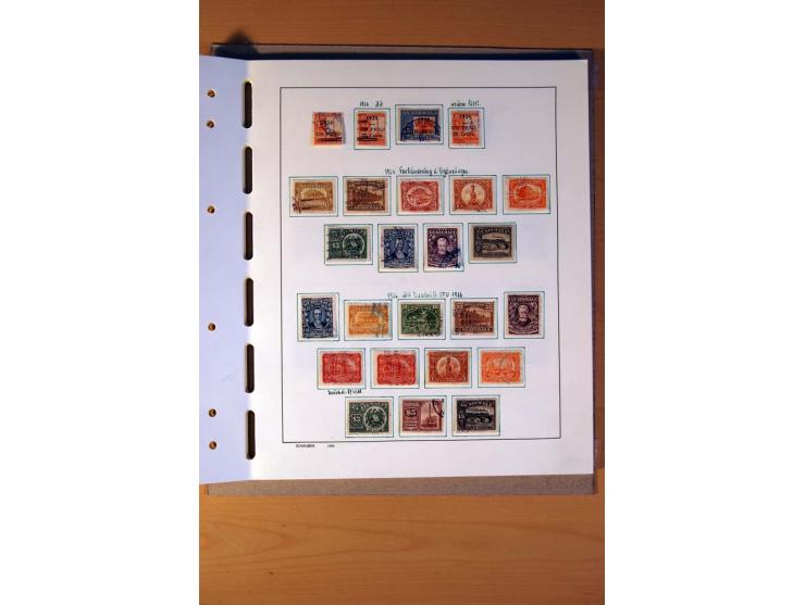 1866/1970, Dominikanische Republik, Guatemala, Kuba und Nicaragua, vorwiegend gestempelte Sammlungen, sauber aufgezogen in 5 