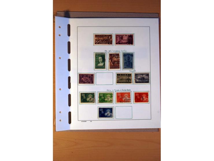 1866/1970, Dominikanische Republik, Guatemala, Kuba und Nicaragua, vorwiegend gestempelte Sammlungen, sauber aufgezogen in 5 