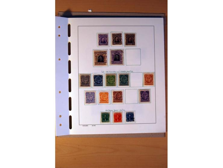 1866/1970, Dominikanische Republik, Guatemala, Kuba und Nicaragua, vorwiegend gestempelte Sammlungen, sauber aufgezogen in 5 