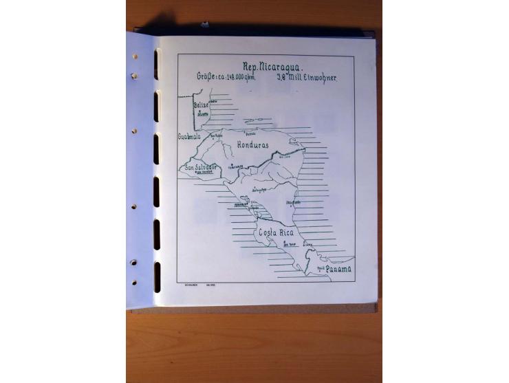 1866/1970, Dominikanische Republik, Guatemala, Kuba und Nicaragua, vorwiegend gestempelte Sammlungen, sauber aufgezogen in 5 