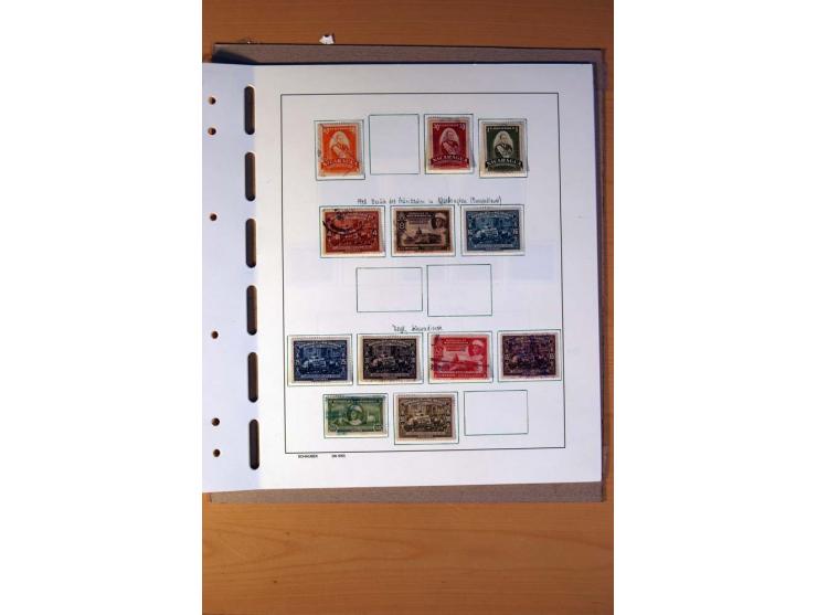1866/1970, Dominikanische Republik, Guatemala, Kuba und Nicaragua, vorwiegend gestempelte Sammlungen, sauber aufgezogen in 5 