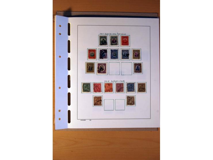 1866/1970, Dominikanische Republik, Guatemala, Kuba und Nicaragua, vorwiegend gestempelte Sammlungen, sauber aufgezogen in 5 