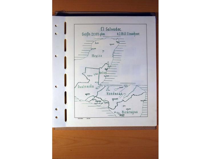 1866/1970, Dominikanische Republik, Guatemala, Kuba und Nicaragua, vorwiegend gestempelte Sammlungen, sauber aufgezogen in 5 
