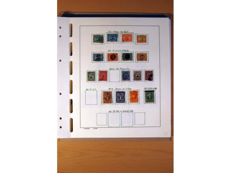 1866/1970, Dominikanische Republik, Guatemala, Kuba und Nicaragua, vorwiegend gestempelte Sammlungen, sauber aufgezogen in 5 