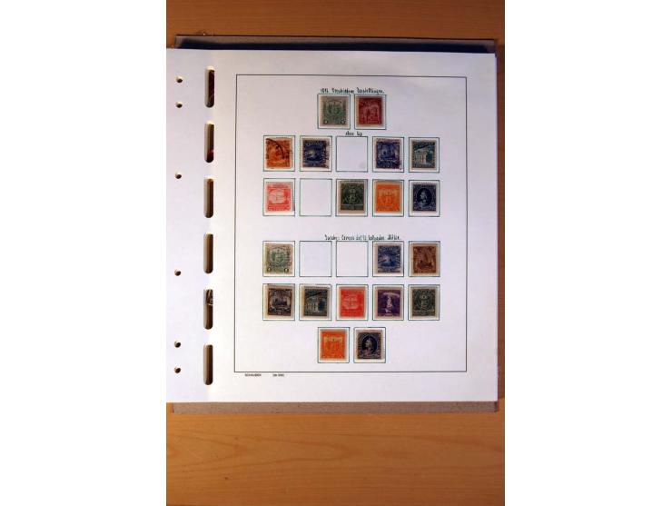 1866/1970, Dominikanische Republik, Guatemala, Kuba und Nicaragua, vorwiegend gestempelte Sammlungen, sauber aufgezogen in 5 