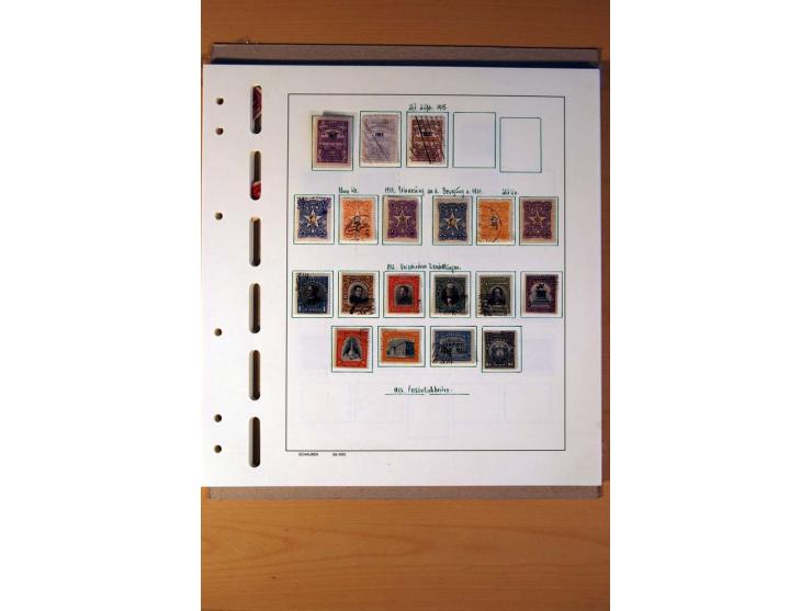 1866/1970, Dominikanische Republik, Guatemala, Kuba und Nicaragua, vorwiegend gestempelte Sammlungen, sauber aufgezogen in 5 