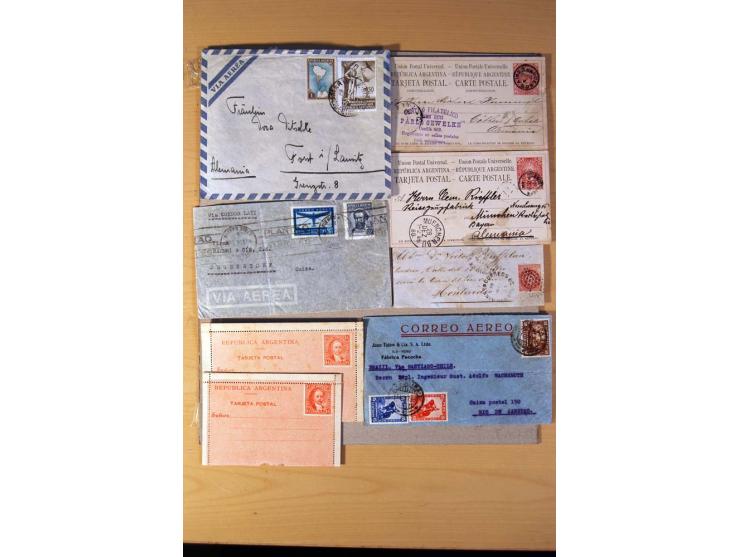 1853/1940, kleine Partie mit 150 Briefe und Karten dabei einige bessere frühe Briefe von Chile und Mexiko
