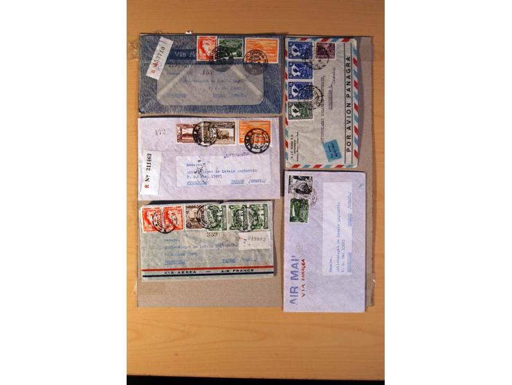 1853/1940, kleine Partie mit 150 Briefe und Karten dabei einige bessere frühe Briefe von Chile und Mexiko