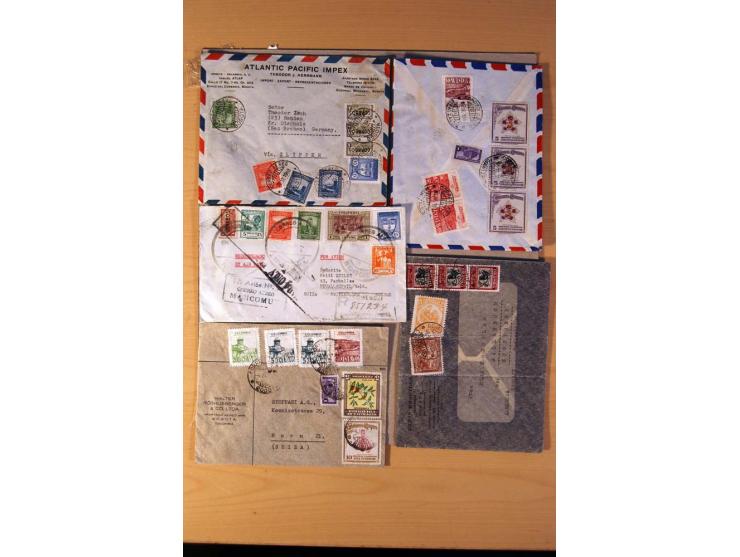 1853/1940, kleine Partie mit 150 Briefe und Karten dabei einige bessere frühe Briefe von Chile und Mexiko