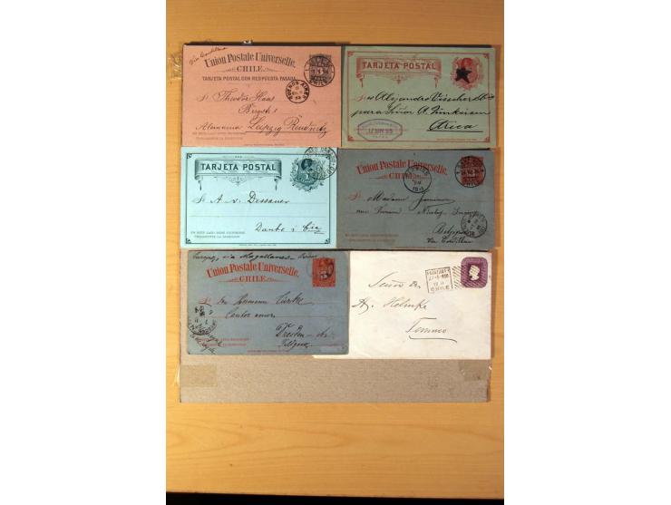 1853/1940, kleine Partie mit 150 Briefe und Karten dabei einige bessere frühe Briefe von Chile und Mexiko