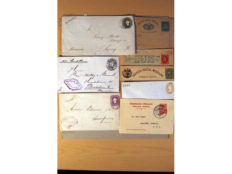 1853/1940, kleine Partie mit 150 Briefe und Karten dabei einige bessere frühe Briefe von Chile und Mexiko