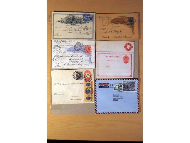 1853/1940, kleine Partie mit 150 Briefe und Karten dabei einige bessere frühe Briefe von Chile und Mexiko