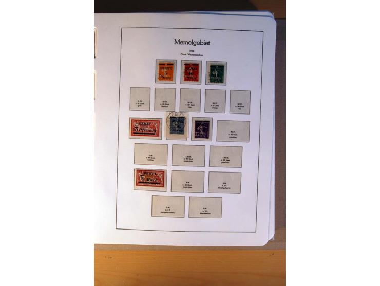 1914/58, ungebrauchte, postfrische und gestempelte Sammlung Abstimmungsgebiete, Danzig, Memel und Saar sowie Besetzung  WK I.