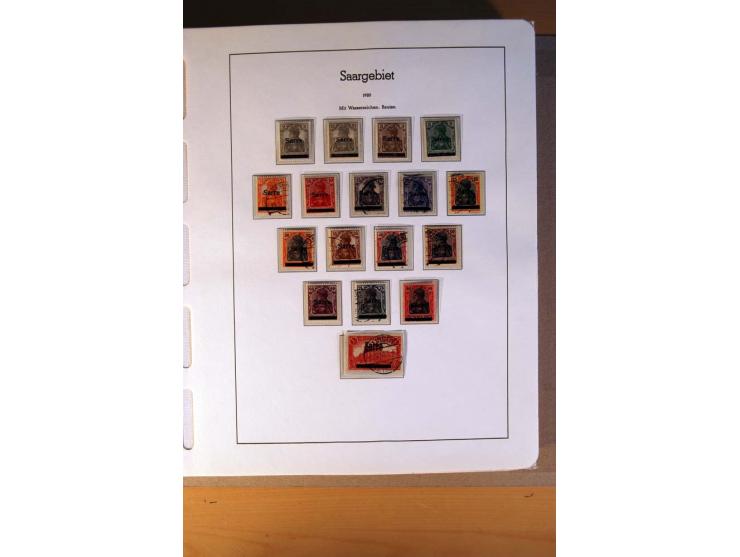 1914/58, ungebrauchte, postfrische und gestempelte Sammlung Abstimmungsgebiete, Danzig, Memel und Saar sowie Besetzung  WK I.