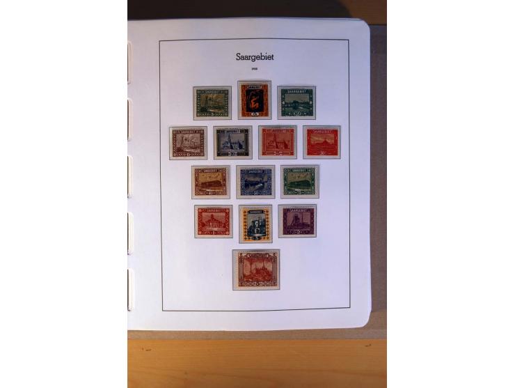 1914/58, ungebrauchte, postfrische und gestempelte Sammlung Abstimmungsgebiete, Danzig, Memel und Saar sowie Besetzung  WK I.