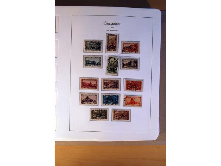 1914/58, ungebrauchte, postfrische und gestempelte Sammlung Abstimmungsgebiete, Danzig, Memel und Saar sowie Besetzung  WK I.