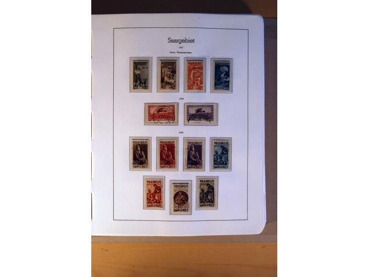 1914/58, ungebrauchte, postfrische und gestempelte Sammlung Abstimmungsgebiete, Danzig, Memel und Saar sowie Besetzung  WK I.