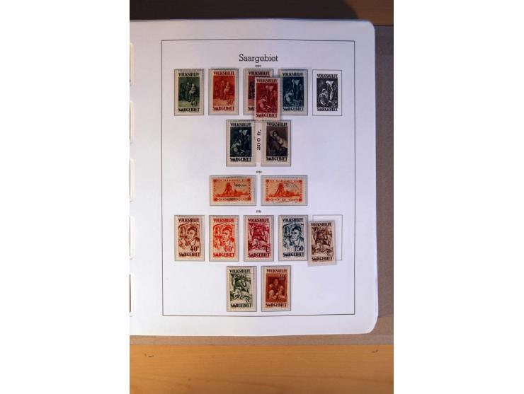 1914/58, ungebrauchte, postfrische und gestempelte Sammlung Abstimmungsgebiete, Danzig, Memel und Saar sowie Besetzung  WK I.