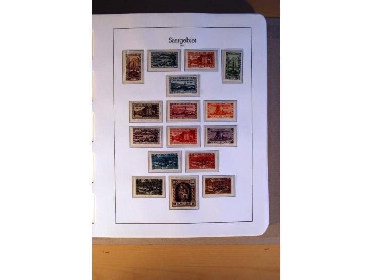 1914/58, ungebrauchte, postfrische und gestempelte Sammlung Abstimmungsgebiete, Danzig, Memel und Saar sowie Besetzung  WK I.
