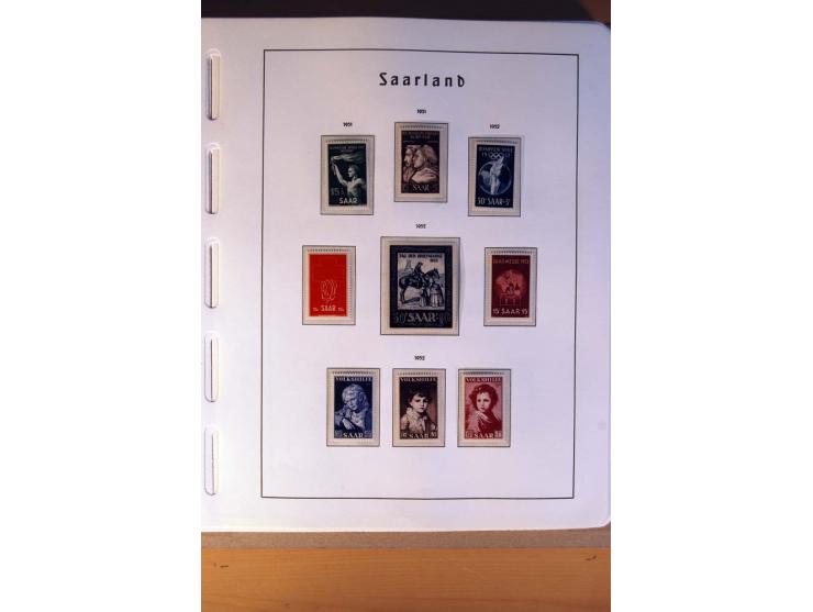 1914/58, ungebrauchte, postfrische und gestempelte Sammlung Abstimmungsgebiete, Danzig, Memel und Saar sowie Besetzung  WK I.