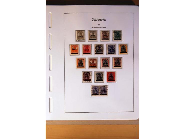 1914/58, ungebrauchte, postfrische und gestempelte Sammlung Abstimmungsgebiete, Danzig, Memel und Saar sowie Besetzung  WK I.