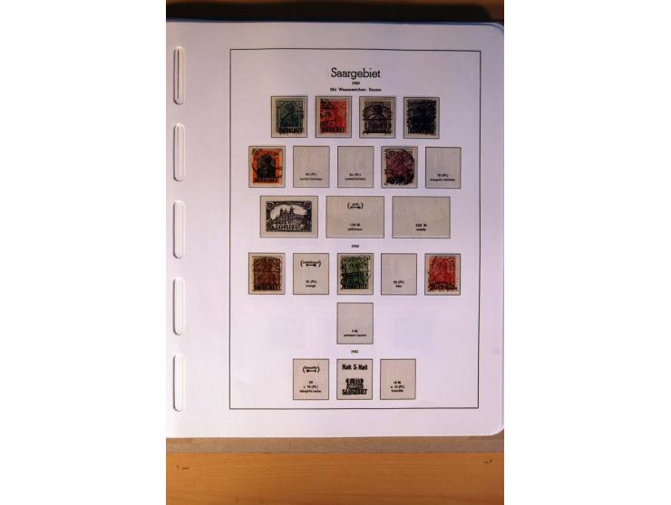 1914/58, ungebrauchte, postfrische und gestempelte Sammlung Abstimmungsgebiete, Danzig, Memel und Saar sowie Besetzung  WK I.