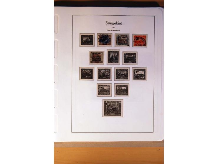 1914/58, ungebrauchte, postfrische und gestempelte Sammlung Abstimmungsgebiete, Danzig, Memel und Saar sowie Besetzung  WK I.