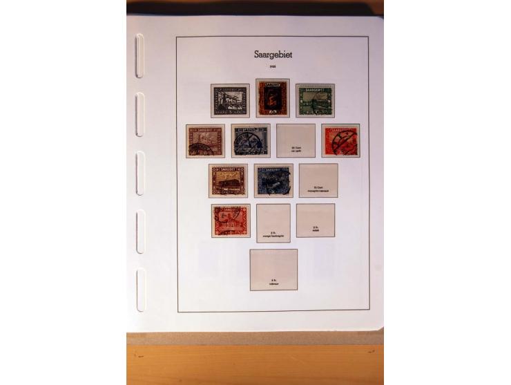 1914/58, ungebrauchte, postfrische und gestempelte Sammlung Abstimmungsgebiete, Danzig, Memel und Saar sowie Besetzung  WK I.