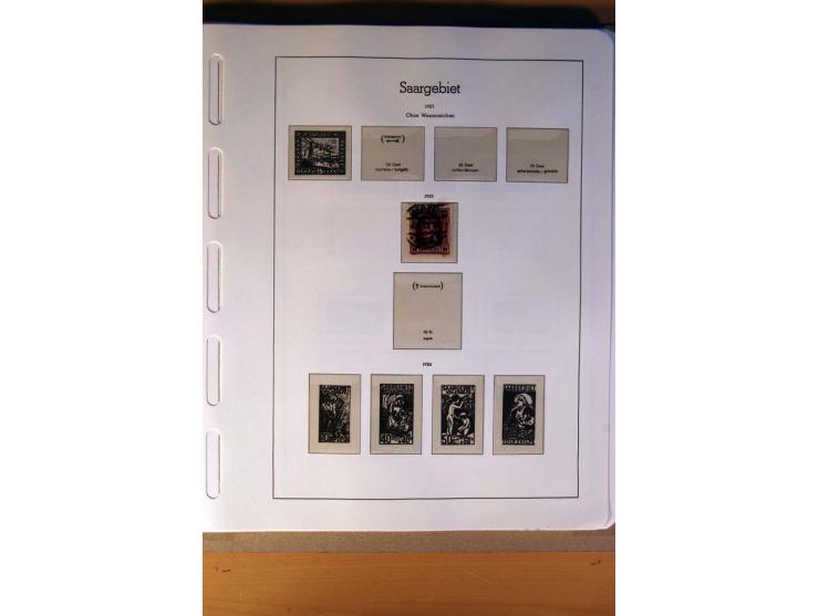 1914/58, ungebrauchte, postfrische und gestempelte Sammlung Abstimmungsgebiete, Danzig, Memel und Saar sowie Besetzung  WK I.