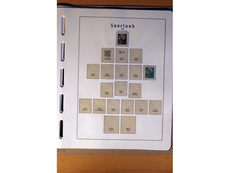 1914/58, ungebrauchte, postfrische und gestempelte Sammlung Abstimmungsgebiete, Danzig, Memel und Saar sowie Besetzung  WK I.