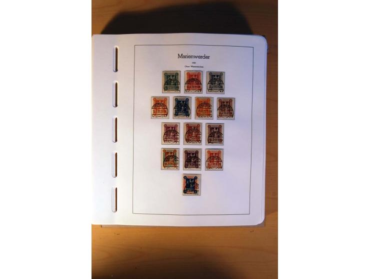 1914/58, ungebrauchte, postfrische und gestempelte Sammlung Abstimmungsgebiete, Danzig, Memel und Saar sowie Besetzung  WK I.