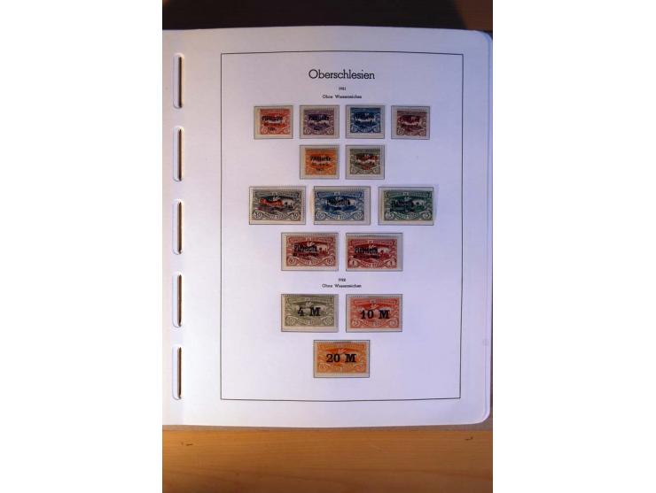 1914/58, ungebrauchte, postfrische und gestempelte Sammlung Abstimmungsgebiete, Danzig, Memel und Saar sowie Besetzung  WK I.