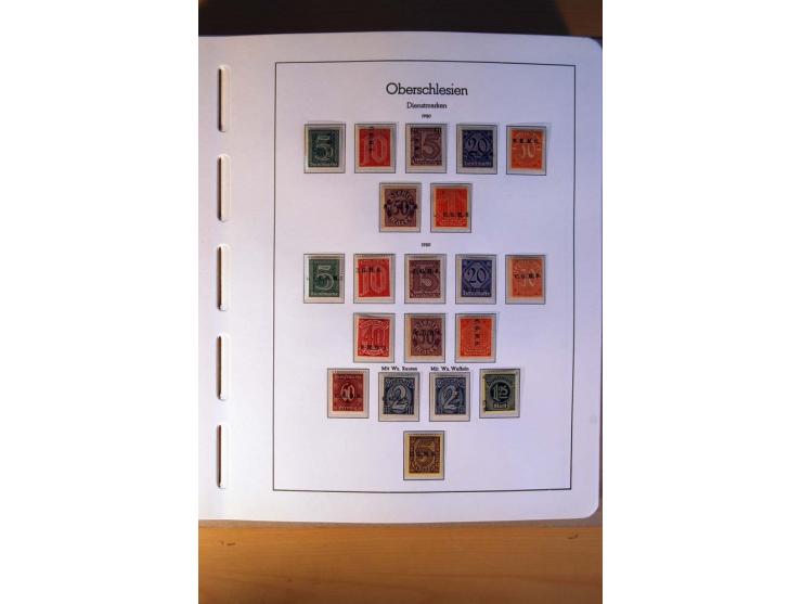 1914/58, ungebrauchte, postfrische und gestempelte Sammlung Abstimmungsgebiete, Danzig, Memel und Saar sowie Besetzung  WK I.
