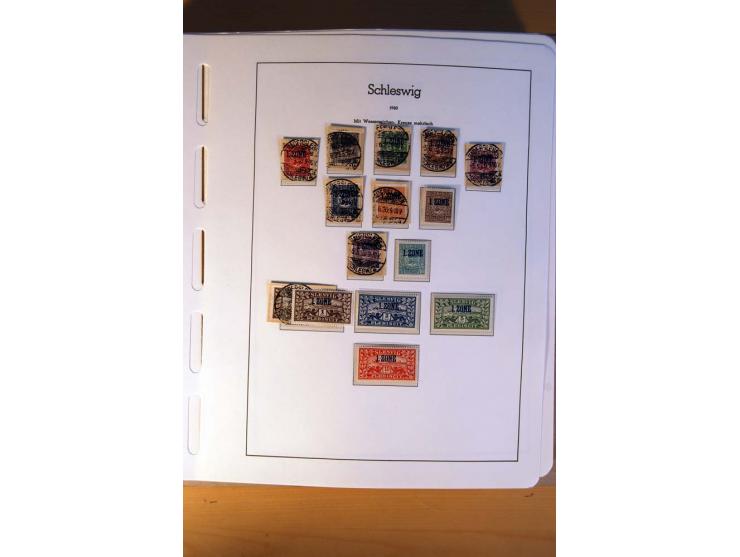 1914/58, ungebrauchte, postfrische und gestempelte Sammlung Abstimmungsgebiete, Danzig, Memel und Saar sowie Besetzung  WK I.