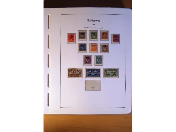 1914/58, ungebrauchte, postfrische und gestempelte Sammlung Abstimmungsgebiete, Danzig, Memel und Saar sowie Besetzung  WK I.