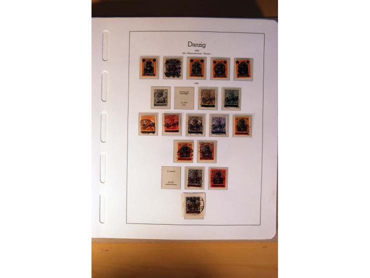 1914/58, ungebrauchte, postfrische und gestempelte Sammlung Abstimmungsgebiete, Danzig, Memel und Saar sowie Besetzung  WK I.