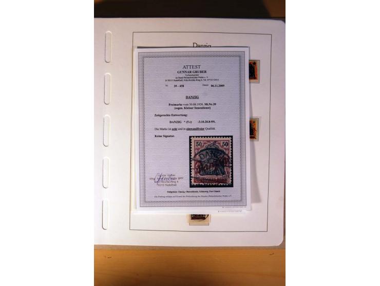 1914/58, ungebrauchte, postfrische und gestempelte Sammlung Abstimmungsgebiete, Danzig, Memel und Saar sowie Besetzung  WK I.