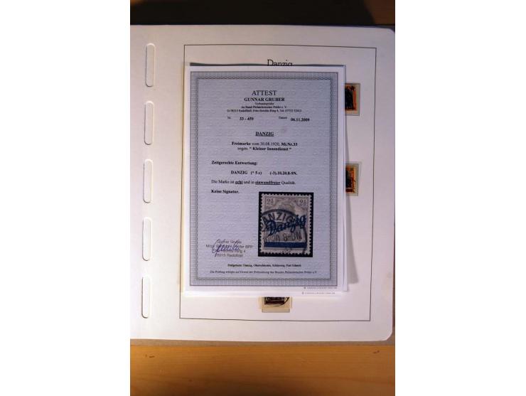 1914/58, ungebrauchte, postfrische und gestempelte Sammlung Abstimmungsgebiete, Danzig, Memel und Saar sowie Besetzung  WK I.