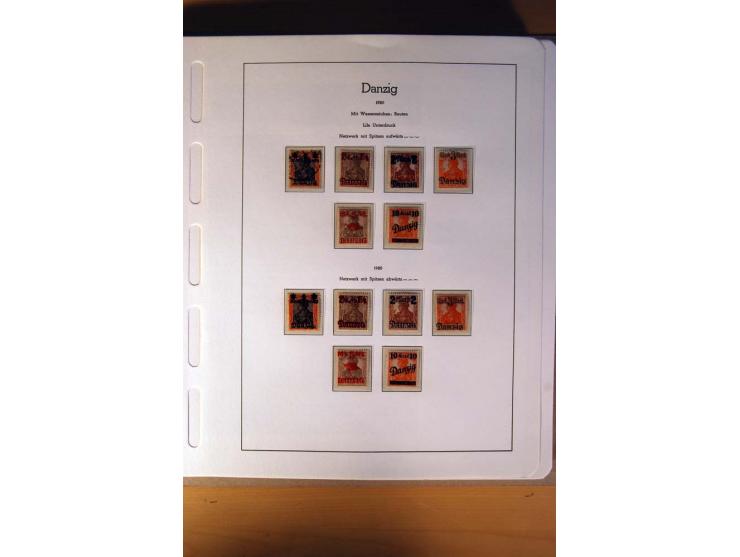 1914/58, ungebrauchte, postfrische und gestempelte Sammlung Abstimmungsgebiete, Danzig, Memel und Saar sowie Besetzung  WK I.