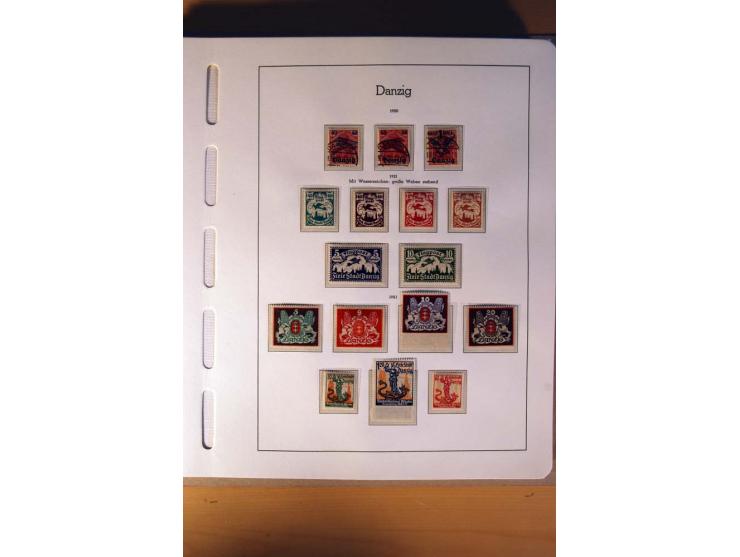 1914/58, ungebrauchte, postfrische und gestempelte Sammlung Abstimmungsgebiete, Danzig, Memel und Saar sowie Besetzung  WK I.