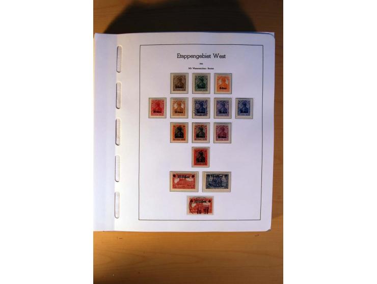 1914/58, ungebrauchte, postfrische und gestempelte Sammlung Abstimmungsgebiete, Danzig, Memel und Saar sowie Besetzung  WK I.