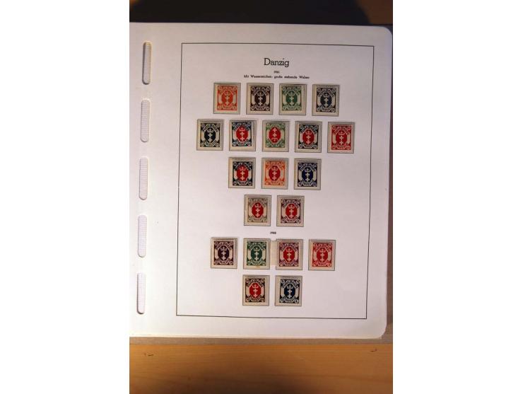 1914/58, ungebrauchte, postfrische und gestempelte Sammlung Abstimmungsgebiete, Danzig, Memel und Saar sowie Besetzung  WK I.