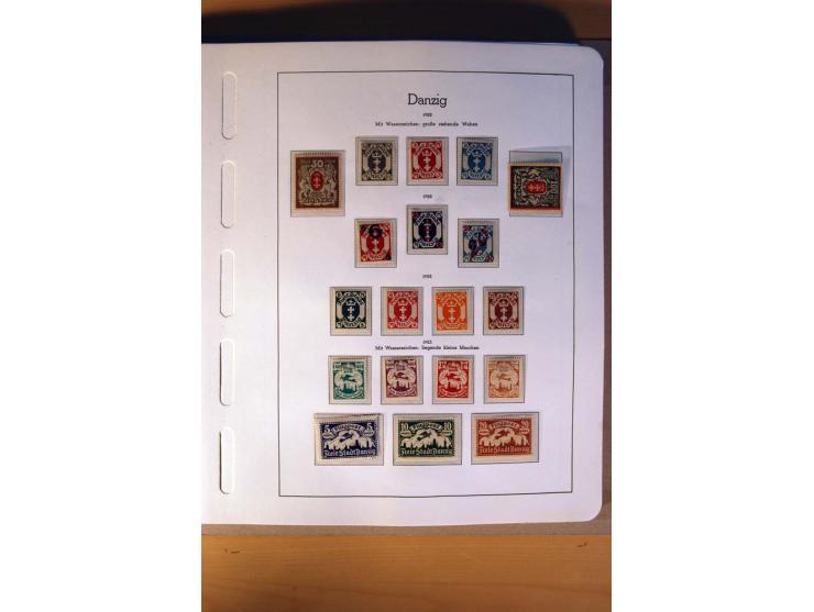 1914/58, ungebrauchte, postfrische und gestempelte Sammlung Abstimmungsgebiete, Danzig, Memel und Saar sowie Besetzung  WK I.