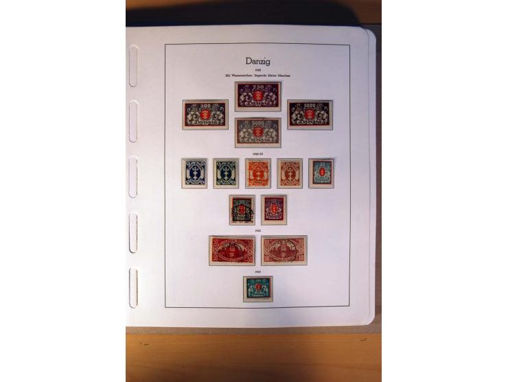 1914/58, ungebrauchte, postfrische und gestempelte Sammlung Abstimmungsgebiete, Danzig, Memel und Saar sowie Besetzung  WK I.