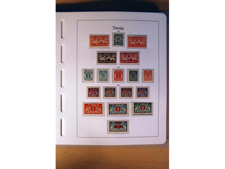 1914/58, ungebrauchte, postfrische und gestempelte Sammlung Abstimmungsgebiete, Danzig, Memel und Saar sowie Besetzung  WK I.
